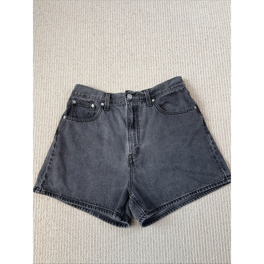 Levi's Premium Women's 29 High Loose Black Denim Jean Shorts